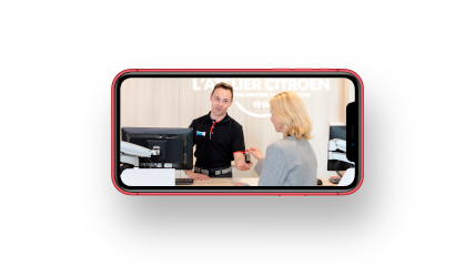 Smartphone avec RDV atelier