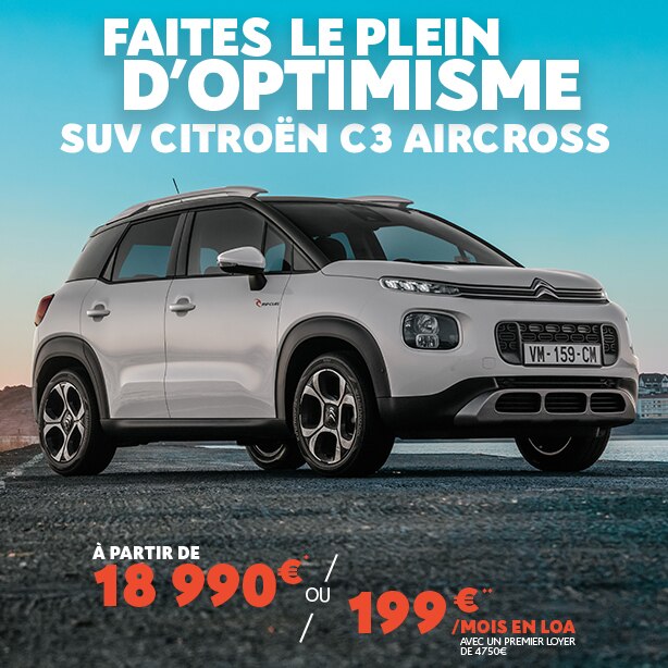 Faites le plein d'optimisme SUV Citroën C3 AIRCROSS